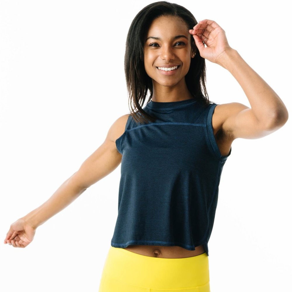 ZYIA | Heathered Navy Fierce Muscle Tank BNWTB